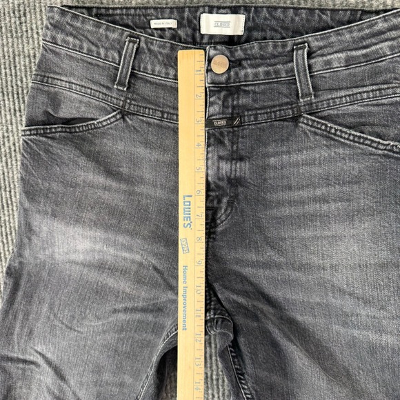 CLOSED Womens 27 Slim Jeans Black Wash Denim Made in Italy Minimalist Streetwear - Picture 8 of 11